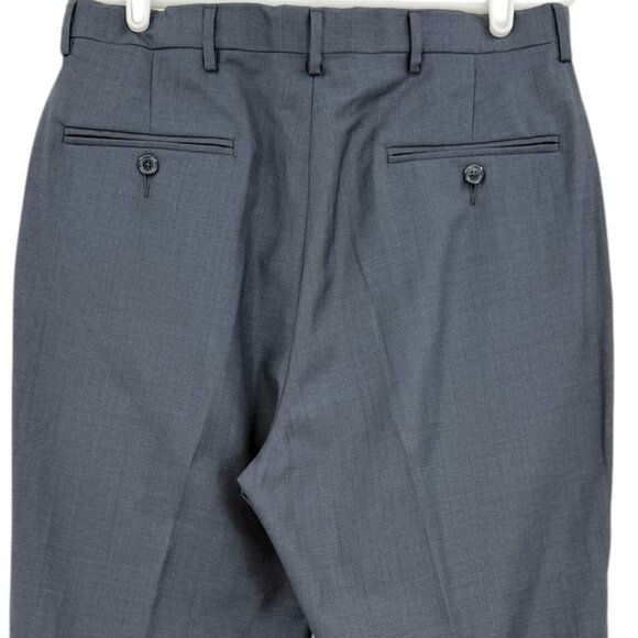 Haggar Men's Classic Fit Flat Front Navy Blue Dress Pants Sz 34X30 Comfort Waist - Picture 4 of 10